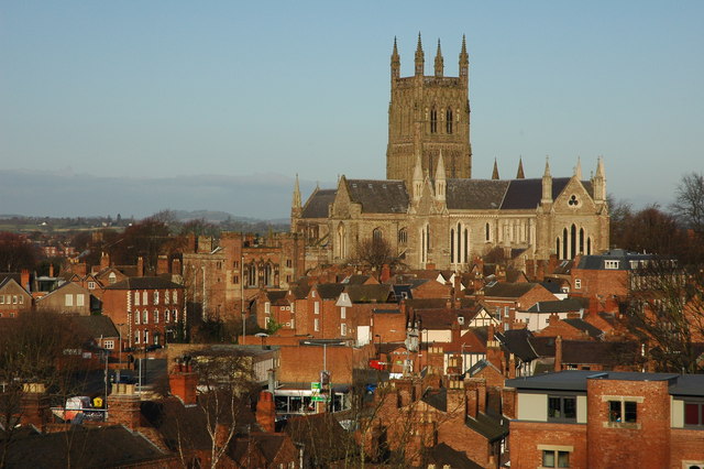 Due to its Cathedral (pictured), the county town of Worcester is the only settlement in the county with city status.