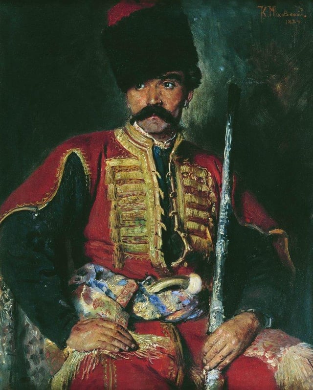 Zaporozhian cossack by Konstantin Makovsky, 1884