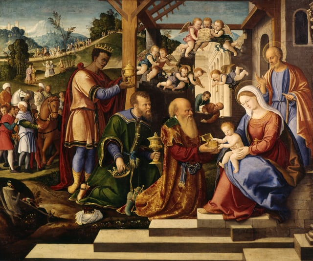 The Adoration of the Three Kings by Girolamo da Santacroce