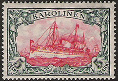A postage stamp from the Carolines