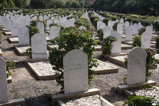 Italian war cemetery in Keren, Eritrea.