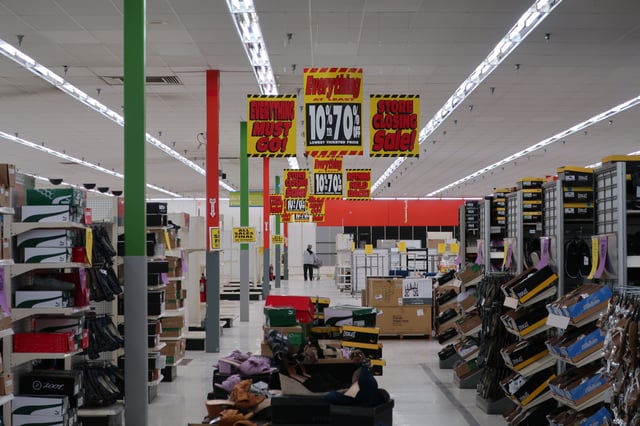 Kmart store closing sale in Gillette, Wyoming in 2018.