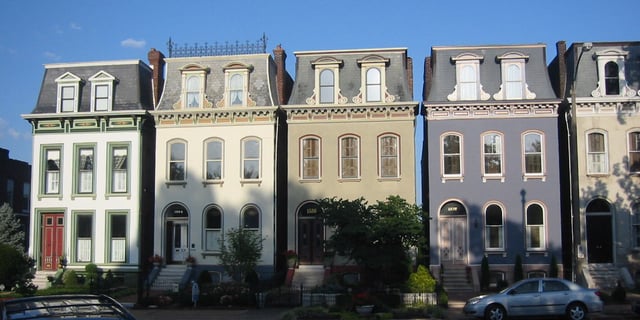 French style houses in Lafayette Square