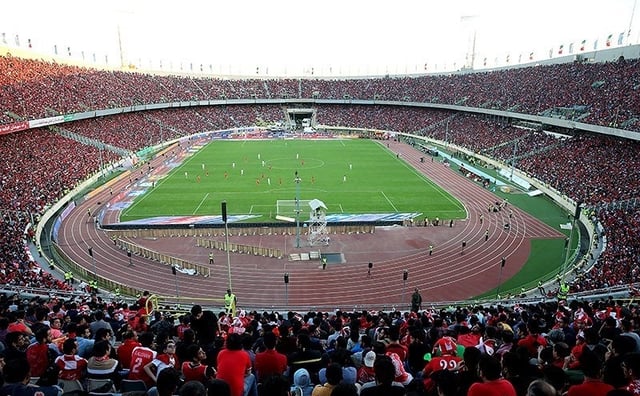 The Azadi Stadium, West Asia's largest football stadium, in Tehran.