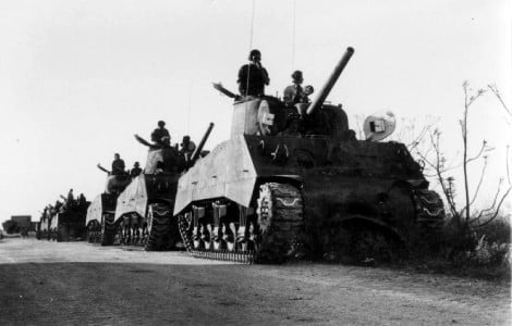 Sherman tanks of the Israeli 8th Armoured Brigade, 1948