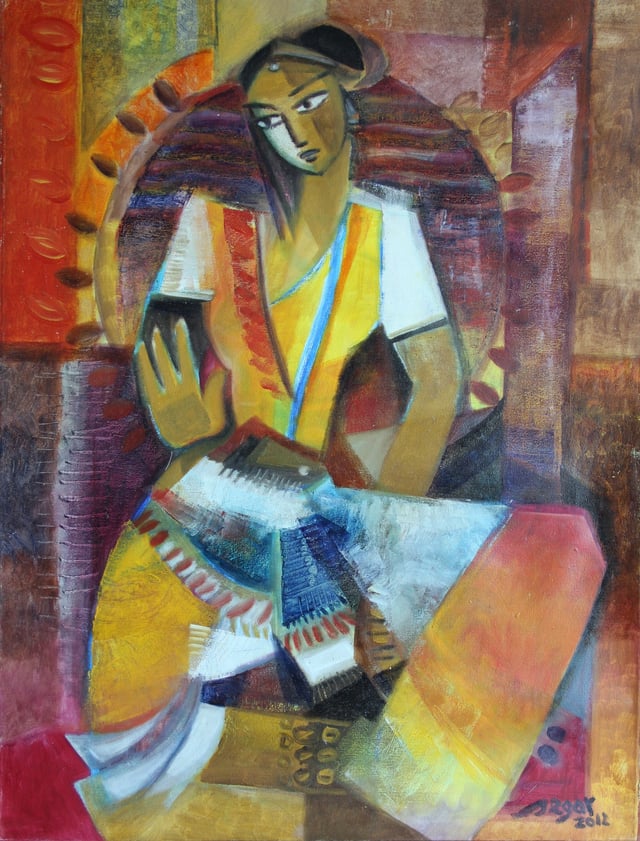 The Dance 40x30 inch oil on canvas 2012 by Raja Segar