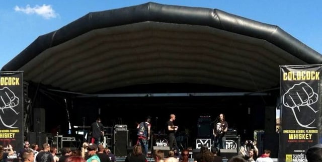 Phoenix groove rock band Throw Logic performing at Uproar Festival in Arizona