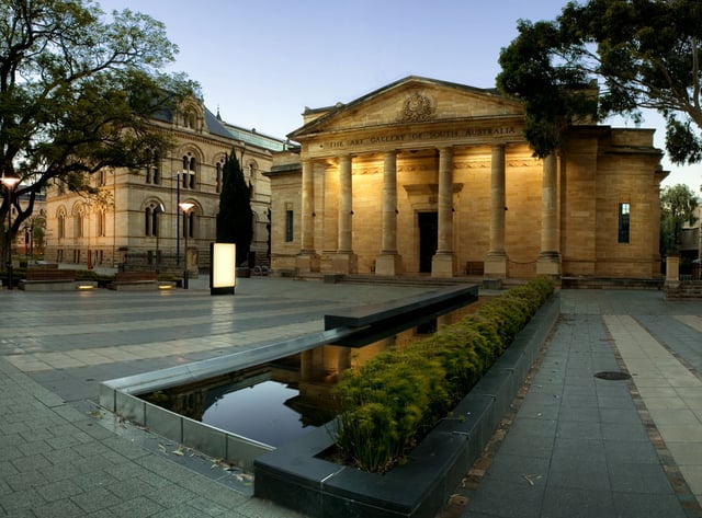 The Art Gallery of South Australia, and part of the South Australian Museum on North Terrace