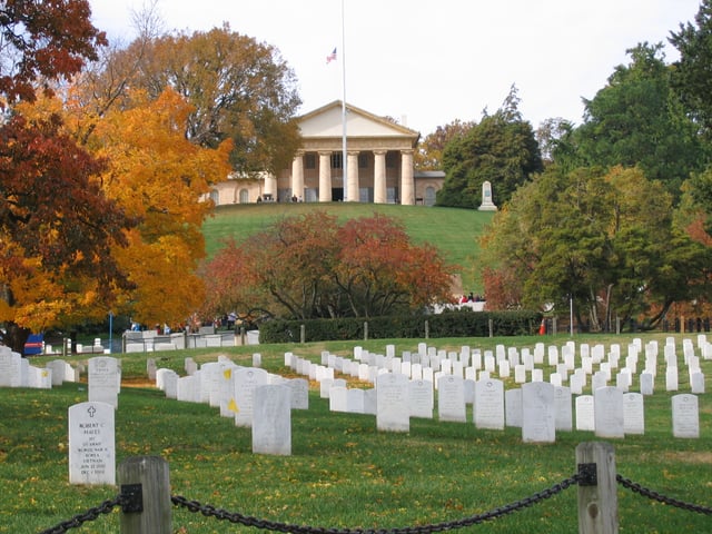 The façade of Arlington House appears on Arlington's seal, flag, and logo.