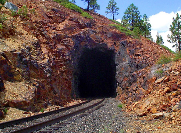 CPRR Tunnel #3 near Cisco, California (MP 180.1) opened in 1866 and remains in daily use today