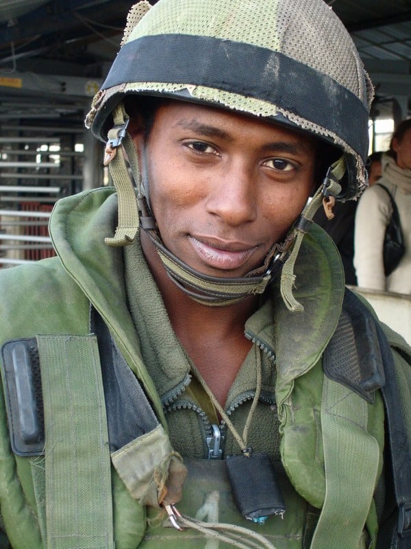An Ethiopian-Jewish soldier