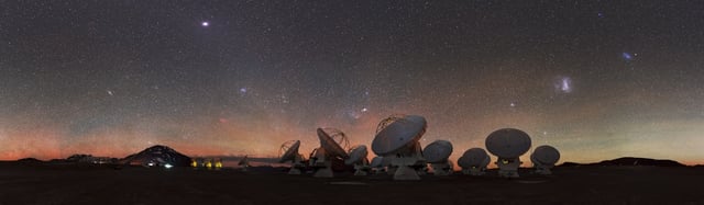 ALMA Observatory is one of the highest observatory sites on Earth. Atacama, Chile.