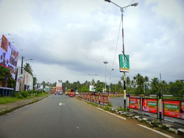 Kollam Bypass (part of NH 66) at Mevaram, Kollam city