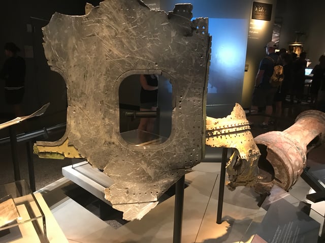 Part of one of the hijacked aircraft