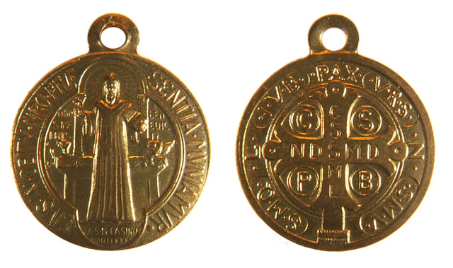 The two sides of a Saint Benedict Medal