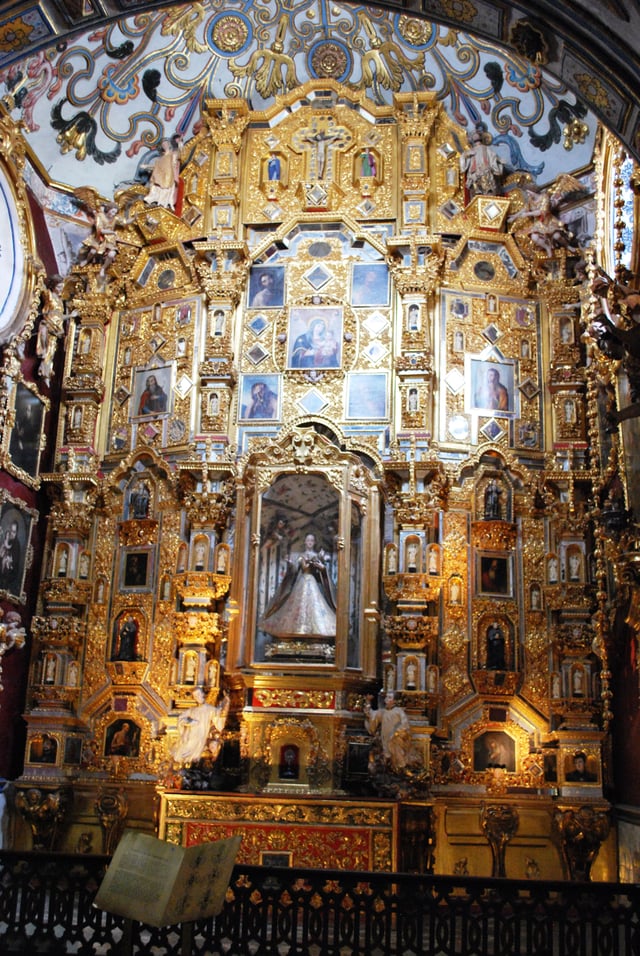 Main altar of the Jesuit colegio in Tepozotlan, now the Museo Nacional del Virreinato