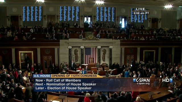 C-SPAN broadcasts the beginning of the 112th Congress on January 5, 2011