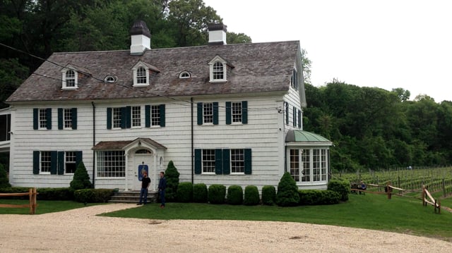 A winery and tasting room in a 1690 farmhouse near Stony Brook, New York