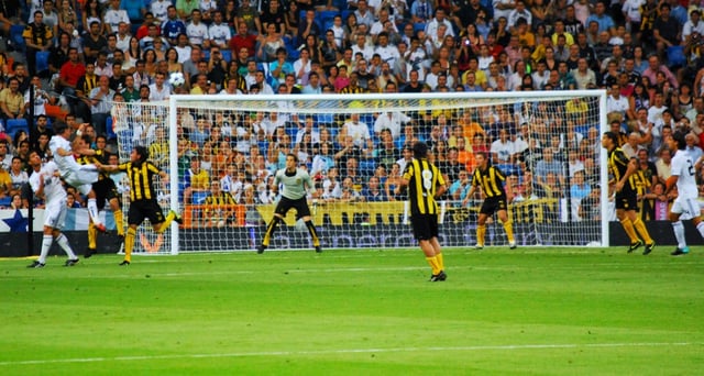 Peñarol in a friendly match with Real Madrid in the Santiago Bernabéu, August 2010
