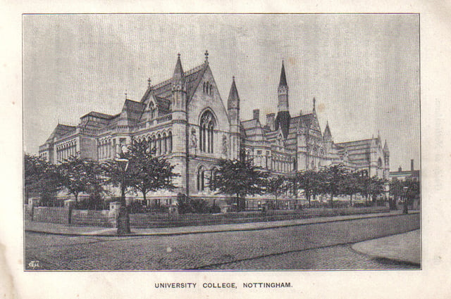 University College Nottingham in 1897; the building is now known as the Arkwright Building, and is part of Nottingham Trent University