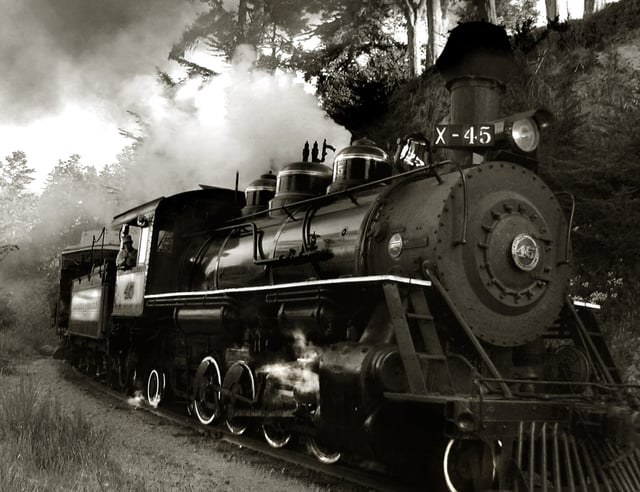 California Western Railroad No. 45 (builder No. 58045), built by Baldwin in 1924, is a 2-8-2 Mikado locomotive. It is still in use today on the Skunk Train.
