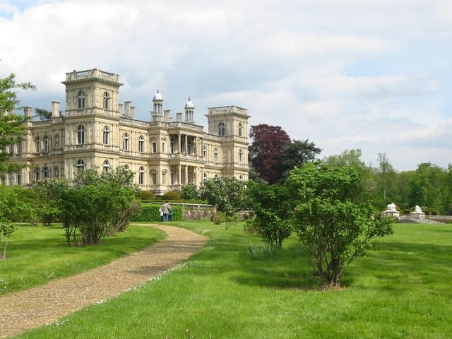 Château de Ferrières, the largest château of the 19th century, was built in 1854. It is set on a 30 km2 (12 sq mi) estate outside Paris. It was charitably donated by the family to the University of Paris in 1975.