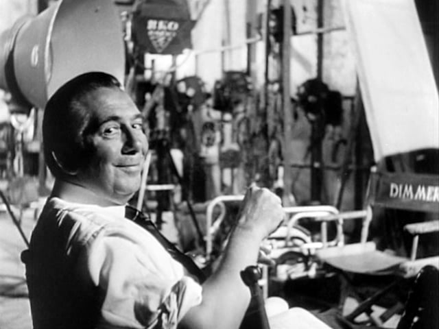 Ray Collins on the set of Citizen Kane (1941)