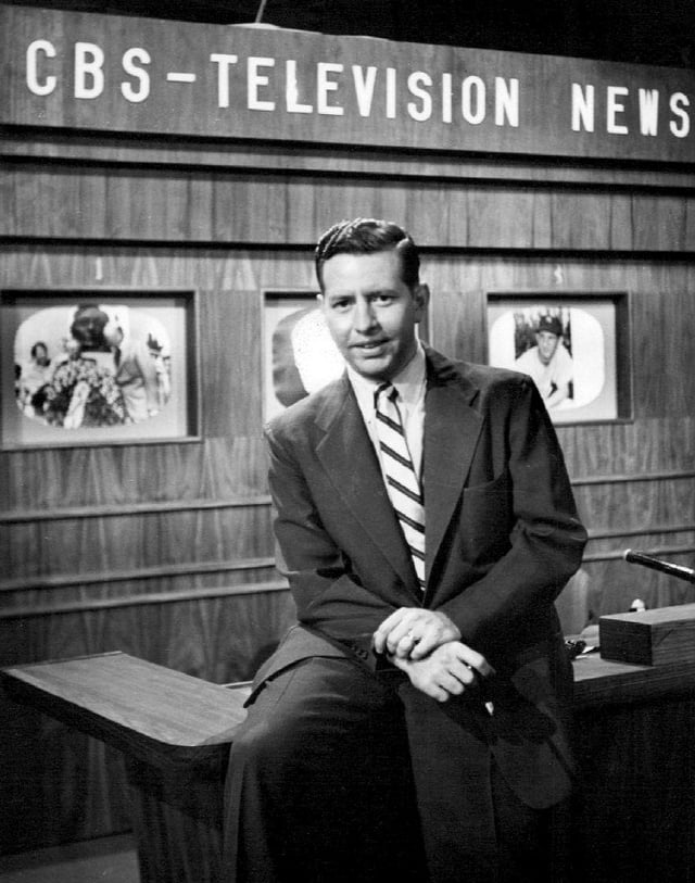 Douglas Edwards on the CBS news set in 1952.