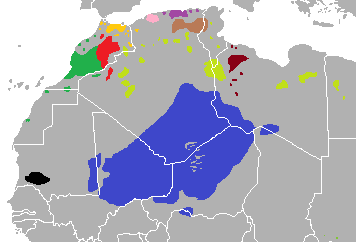 Areas in North Africa where Berber languages are spoken