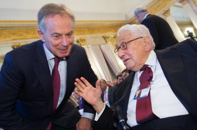 Blair and Henry Kissinger at the Munich Security Conference in January 2014