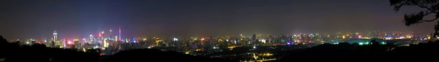 Modern Guangzhou at night