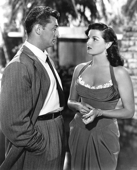 Mitchum with Jane Russell in His Kind of Woman (1951)