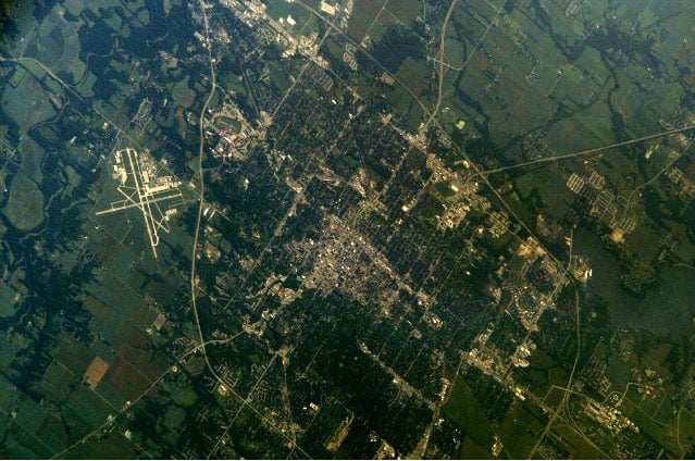 Photography of Springfield taken from the International Space Station (ISS)