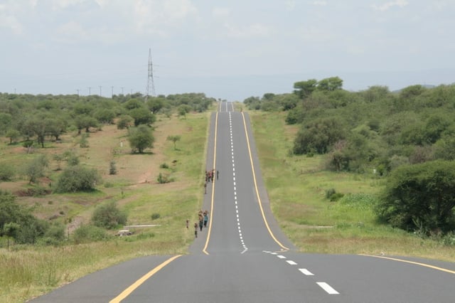 One of the main trunk roads