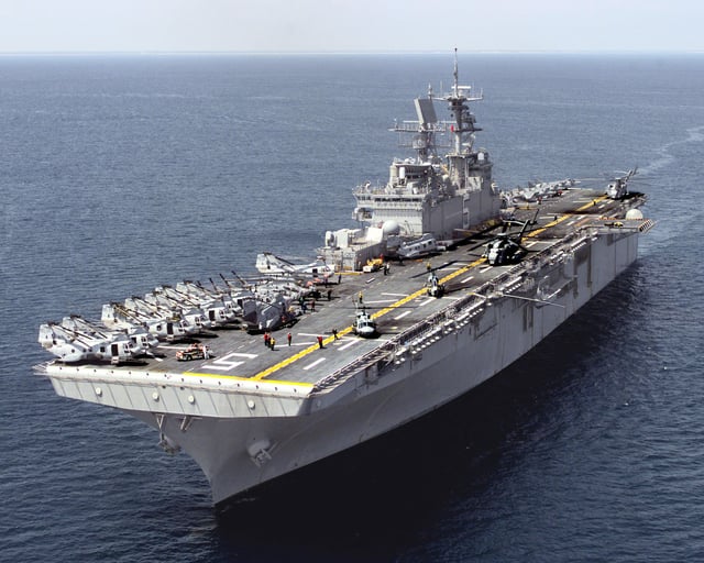 USS Bataan, a Wasp-class amphibious assault ship