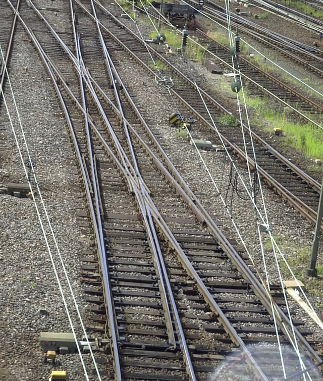 A double, outside slip in Heidelberg main station