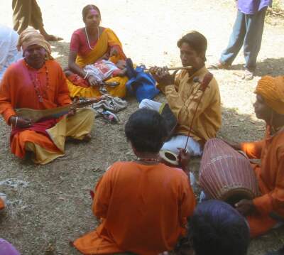 Baul singers at Basanta-Utsab, Shantiniketan.