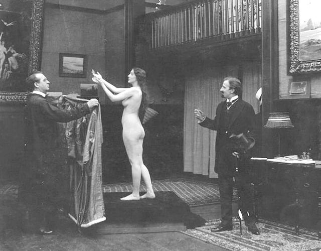 Audrey Munson in Inspiration (1915), the first non-pornographic American film containing nude scenes.