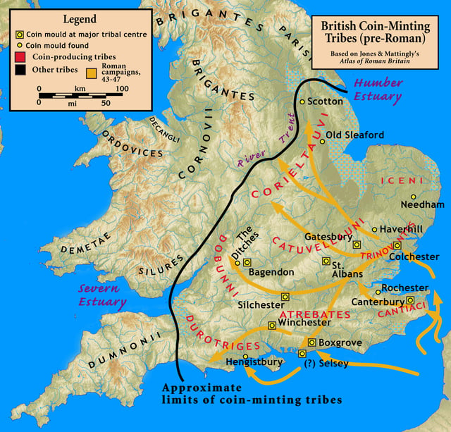Conquests under Aulus Plautius, focused on the commercially valuable southeast of Britain.
