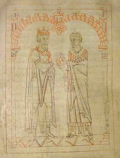 Miro, King of the Suebi, and St. Martin of Braga; c. 1145.
