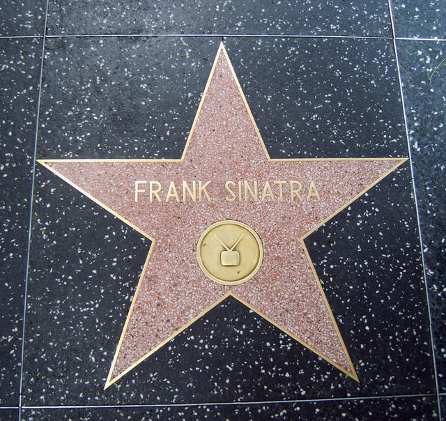 Frank Sinatra's television star on the Hollywood Walk of Fame, located on 1637 Vine Street