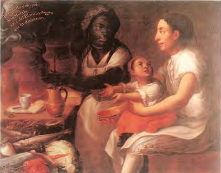 Mulatto child of a white father and black mother, Mexico, 18th century