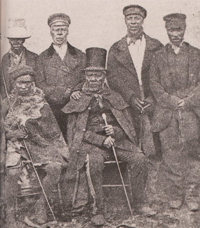 King Moshoeshoe I with his Ministers
