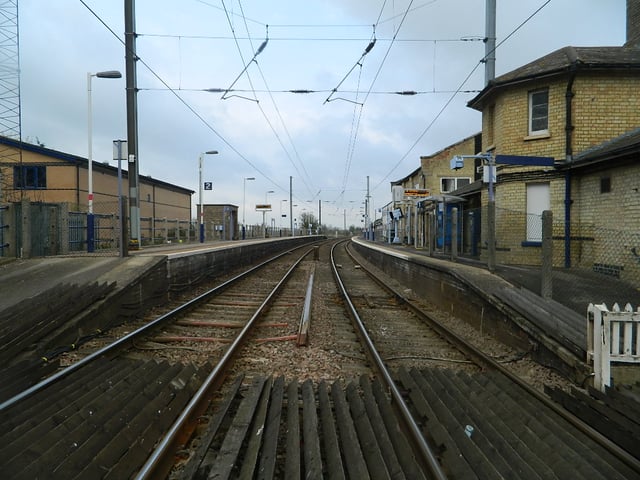 Shepreth station along the Cambridge line