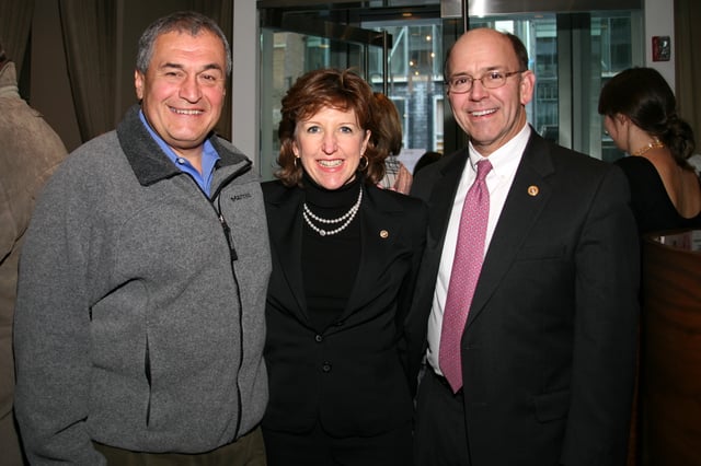 Lobbying depends on cultivating personal relationships over many years. Photo: Lobbyist Tony Podesta (left) with former senator Kay Hagan (center) and her husband.