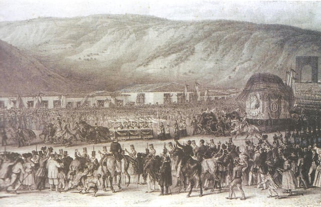 The transfer of Bolívar's remains from Santa Marta to Caracas