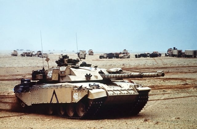British Army Challenger 1 main battle tank during Operation Desert Storm
