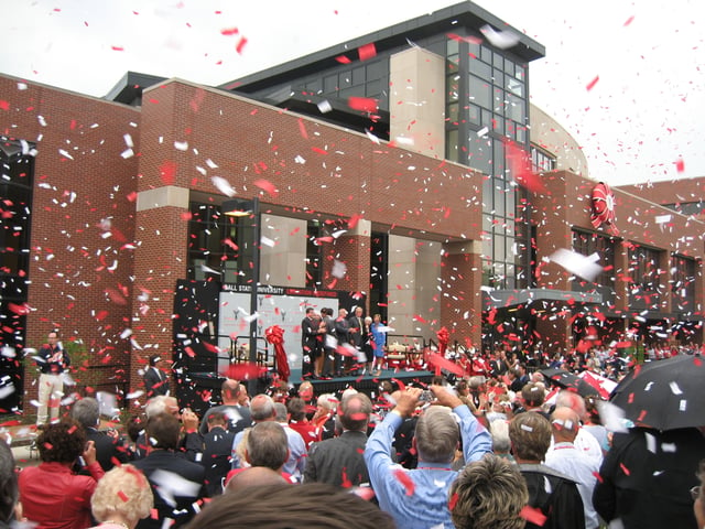 Letterman's association with Ball State University was recognized by a renaming ceremony for their David Letterman Communication and Media Building in 2006