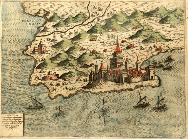 The city of Durrës in 1573