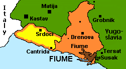 Location of the Free State of Fiume (1920–1924)